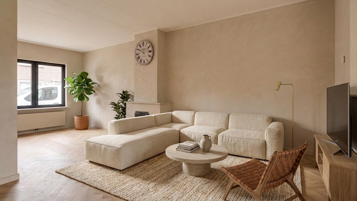 Woonkamer na staging